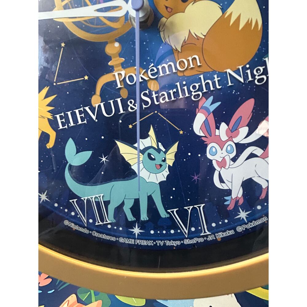 Pokemon Eevee and Starlight Night Premium Wall Clock [Missing Back Piece] - Picture 3 of 10